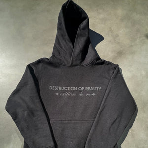 "Destruction Of Reality" Trap Fashion Black Out Hoodie