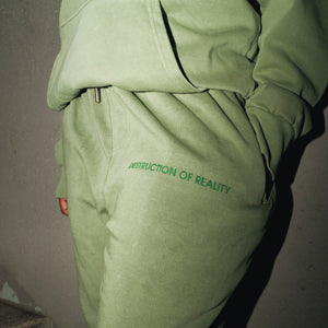 'Destruction Of Reality" Trap Fashion Olive Sweatpants