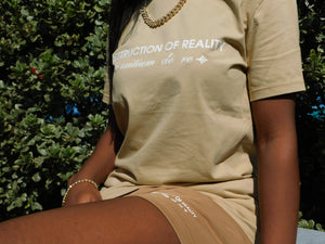 "Destruction Of Reality" City Of Angels T-Shirt In Sand