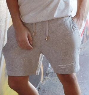 "Destruction Of Reality" City Of Angels Shorts In Feather Grey